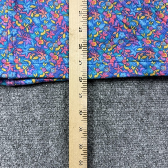 Chubbies Sweatshirt Mens Large Blue Tee Spade Quilted 1/4 Zip Floral Tropical - Picture 9 of 9
